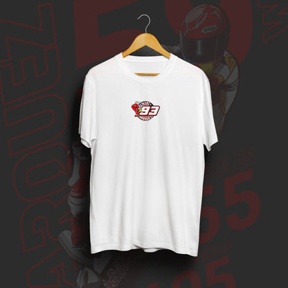 Marc Marquez Winning Art White Cotton T-Shirt