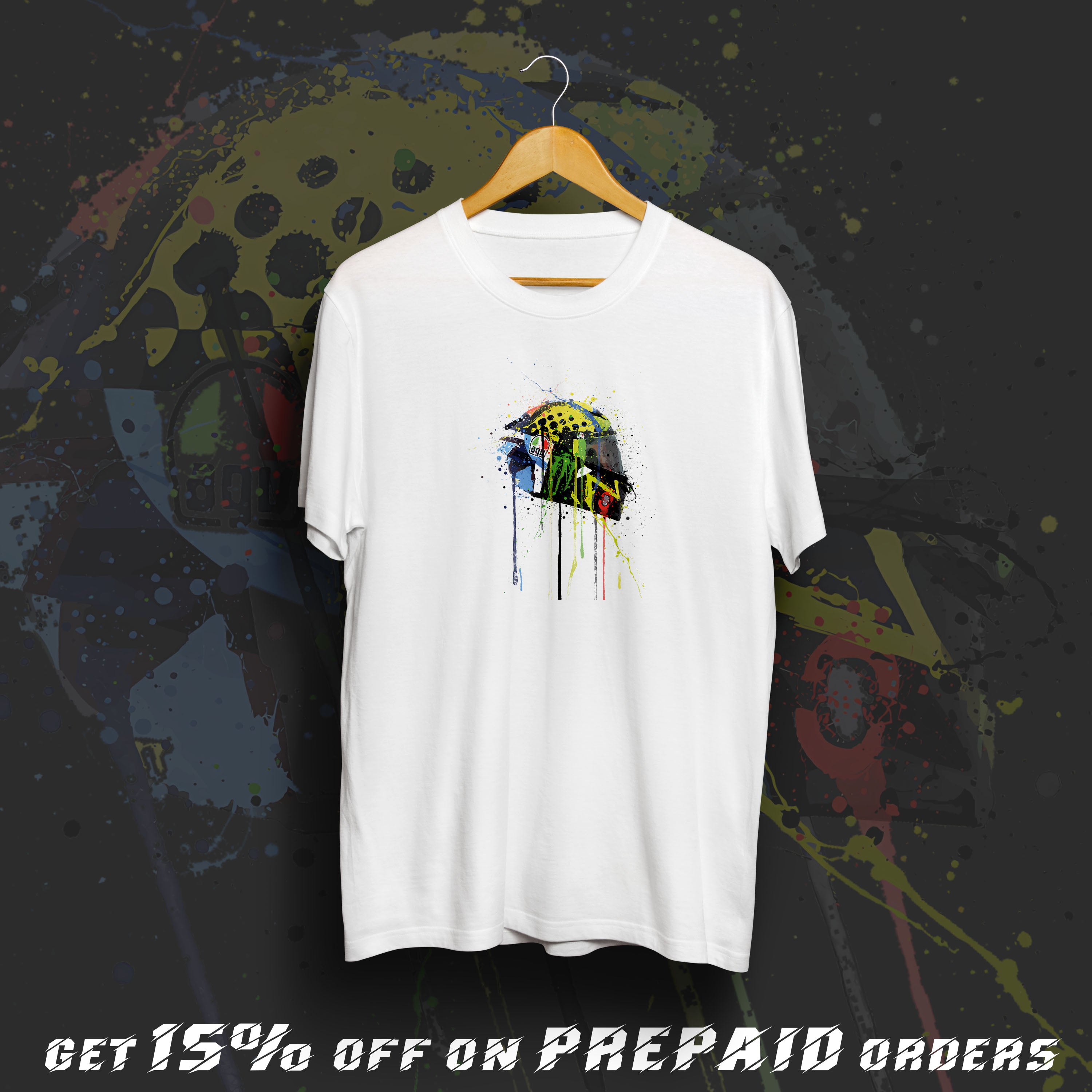VR 46 Helmet Art Cotton T-shirt