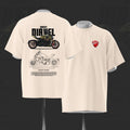 D DIAVEL Art Oversize Off White Cotton T-shirt