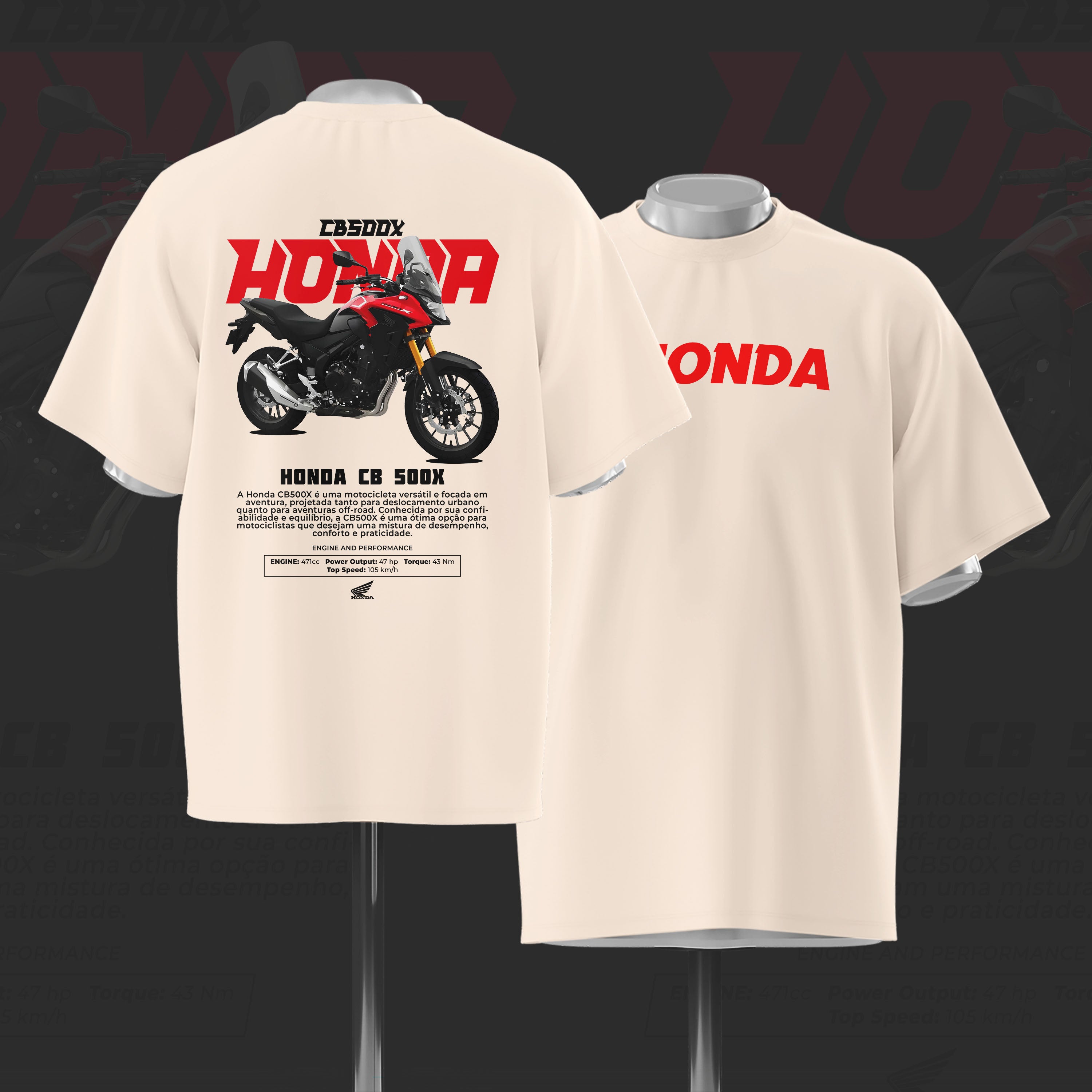 CB 500X Art Oversize Cotton T-shirt