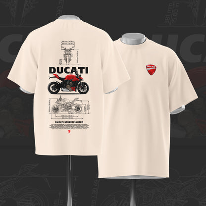 Ducati Street fighter Art Oversize Cotton T-shirt