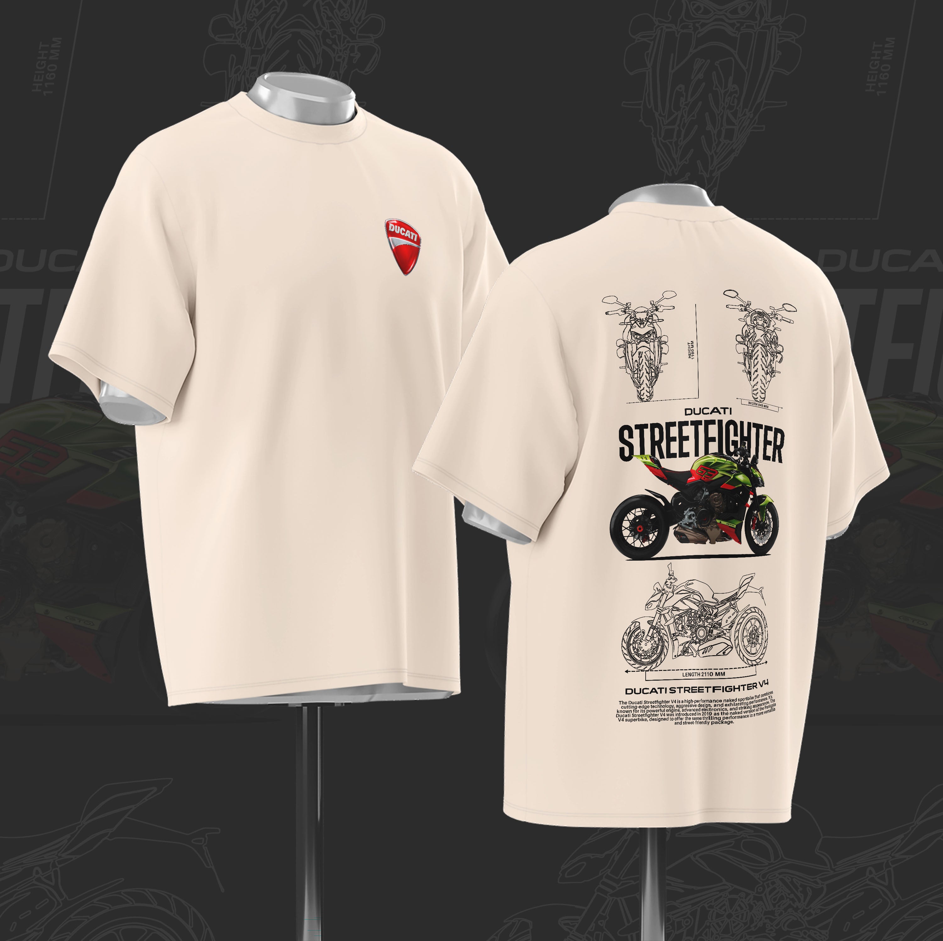 D Street fighter Art Oversize Cotton T-shirt 2.0