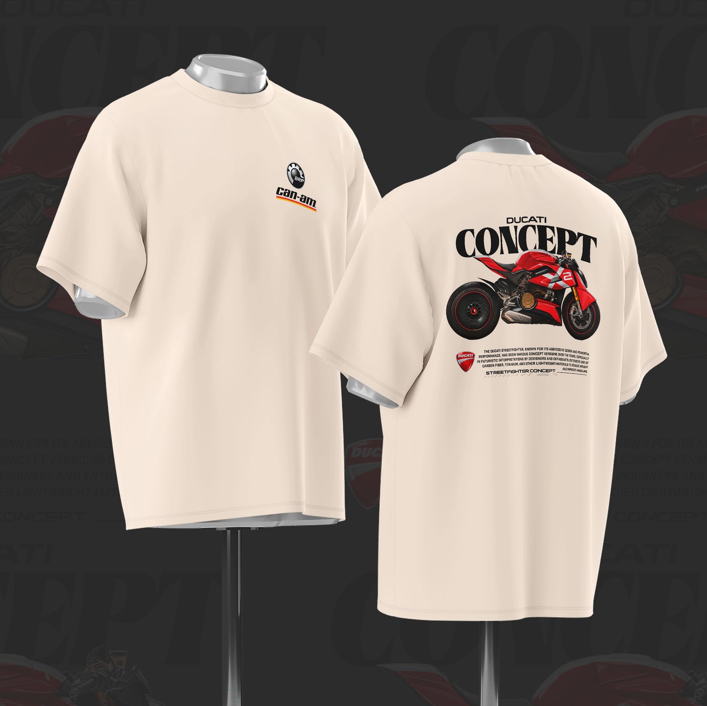 Ducati concept Art Oversize Cotton T-shirt