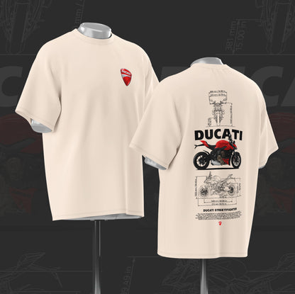 Ducati Street fighter Art Oversize Cotton T-shirt
