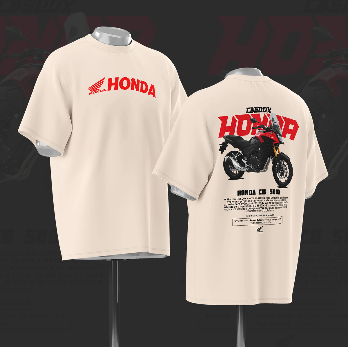 CB 500X Art Oversize Cotton T-shirt