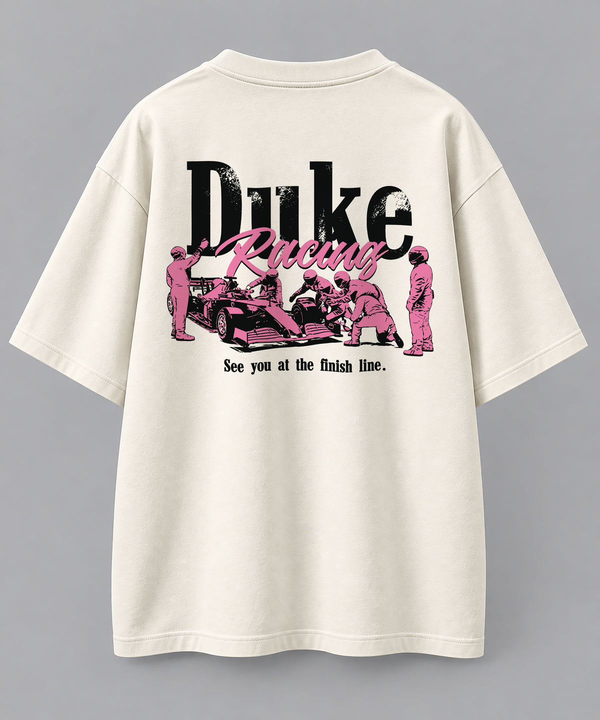 Duke Racing Vintage Edition Oversize Off White Cotton T-shirt