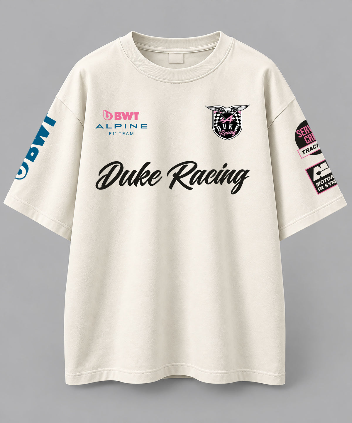 Duke+Dexter Vintage Edition Oversize Off White Cotton T-shirt