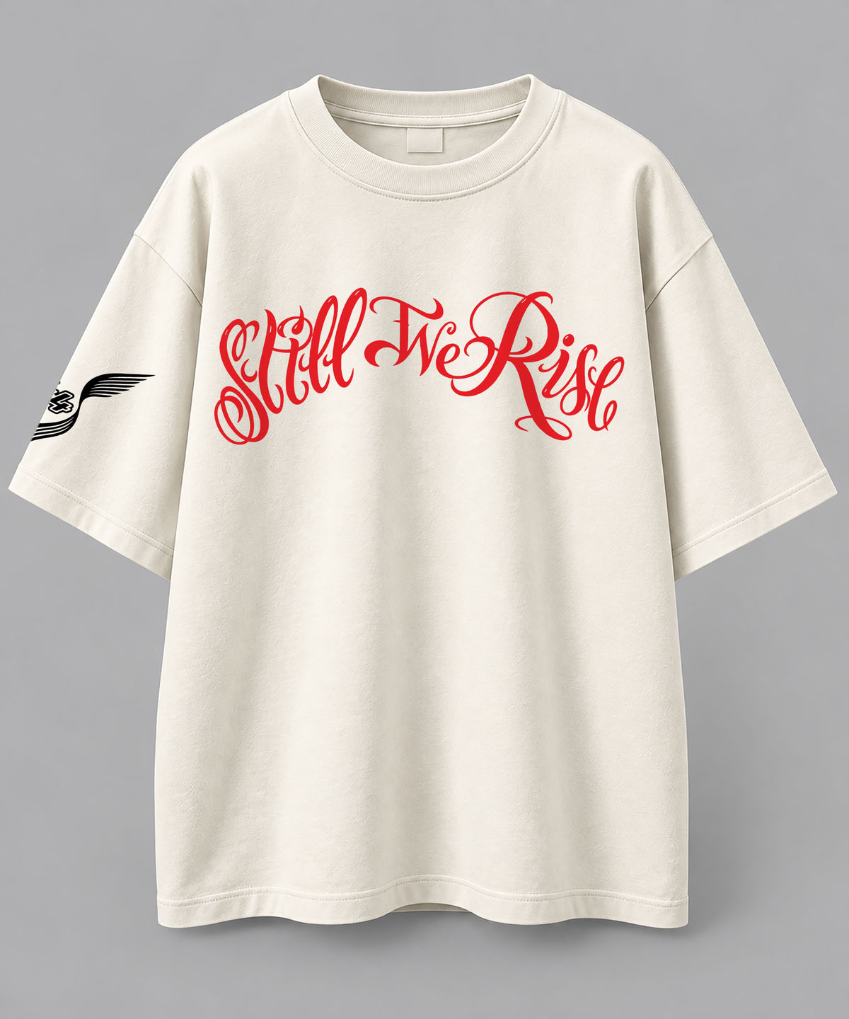 Still we rise Art Oversize Off white Cotton T-shirt