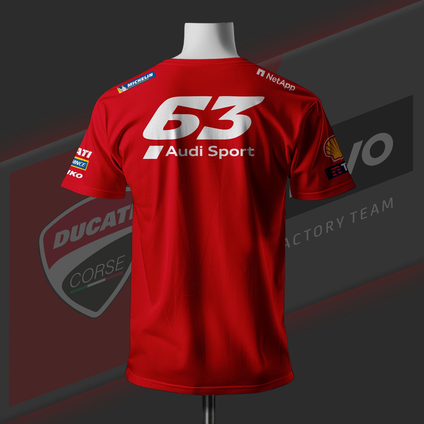 Fransco Pecco Ducati Edition Inspired Red Cotton T-shirt