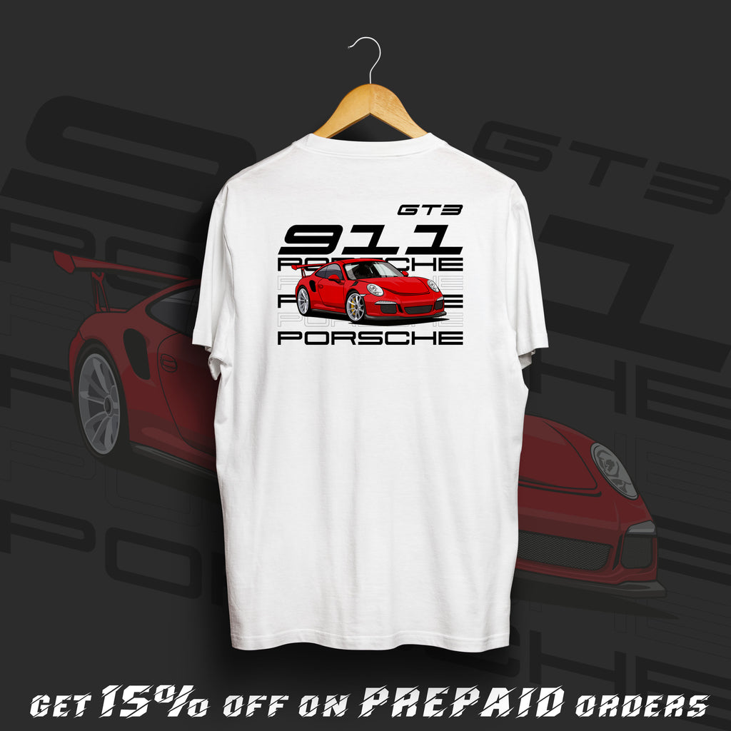 Porshe Fan Art White Cotton T-Shirt
