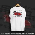 Porshe Fan Art White Cotton T-Shirt