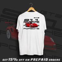 Porshe Fan Art White Cotton T-Shirt