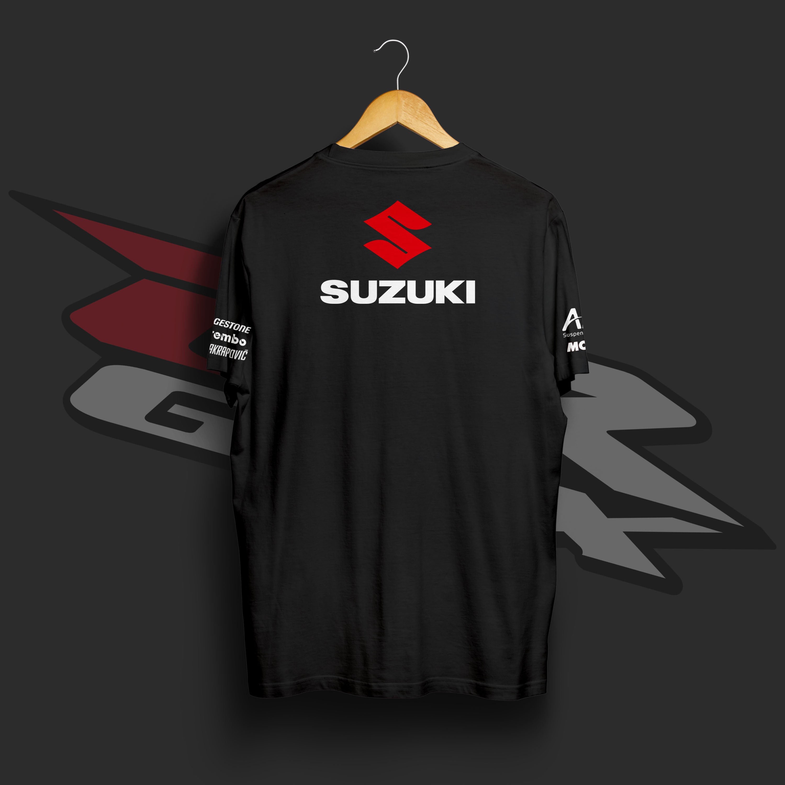 S Busa GSX Inspired Black Cotton T-Shirt