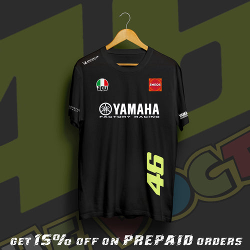 Valentino Rossi VR46 2.0 Black Cotton T-Shirt