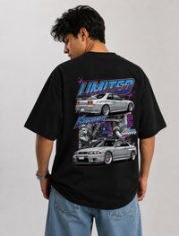 Skyline 400R Art Oversize Black Cotton T-shirt