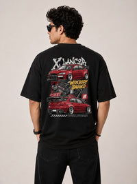 Wideboy Bagged 4B11T Street Art Oversize Black Cotton T-shirt