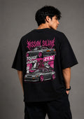 Touge Legends S13 Street Art Oversize Black Cotton T-shirt