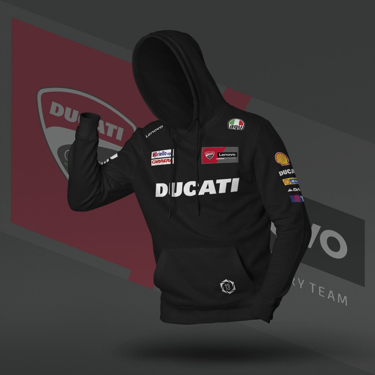Marc Marquez Edition Black Drop Shoulder Hoodie