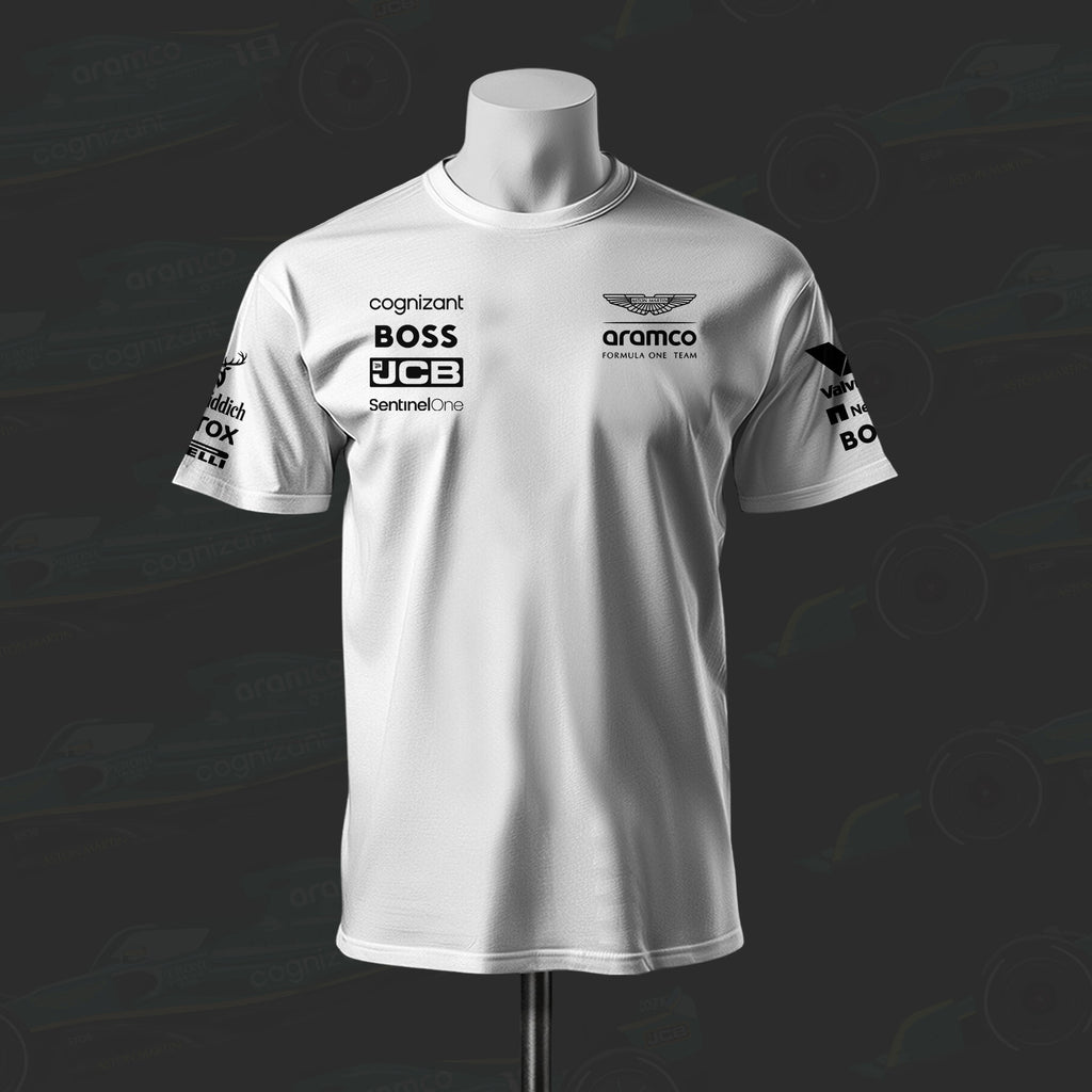 A Martin  F1 Racing Team Inspired Cotton T-shirt