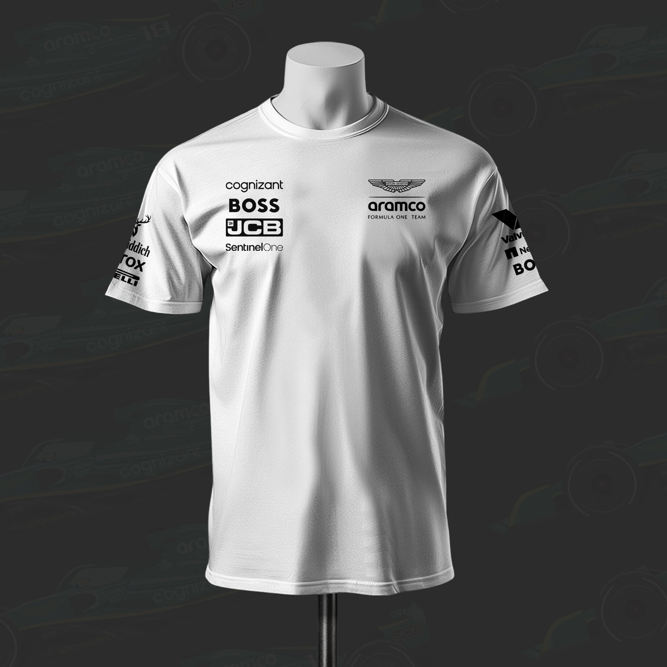 A Martin  F1 Racing Team Inspired Cotton T-shirt