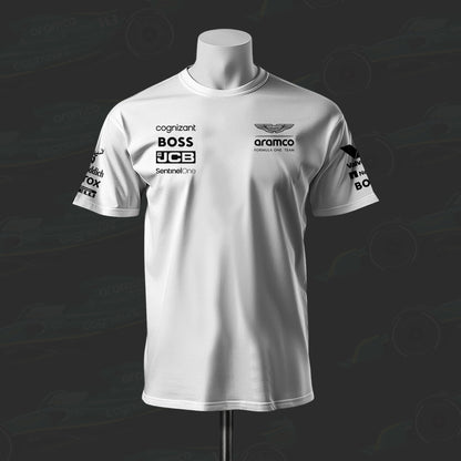 Aston Martin Aramco F1 Racing Team Inspired Cotton T-shirt