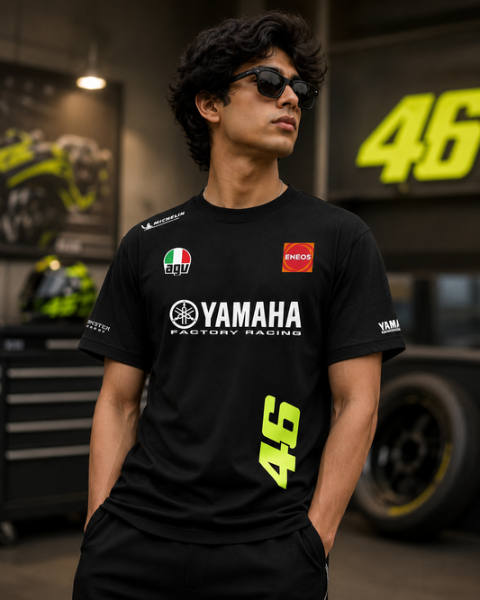 Valentino Rossi VR46 2.0 Black Cotton T-Shirt
