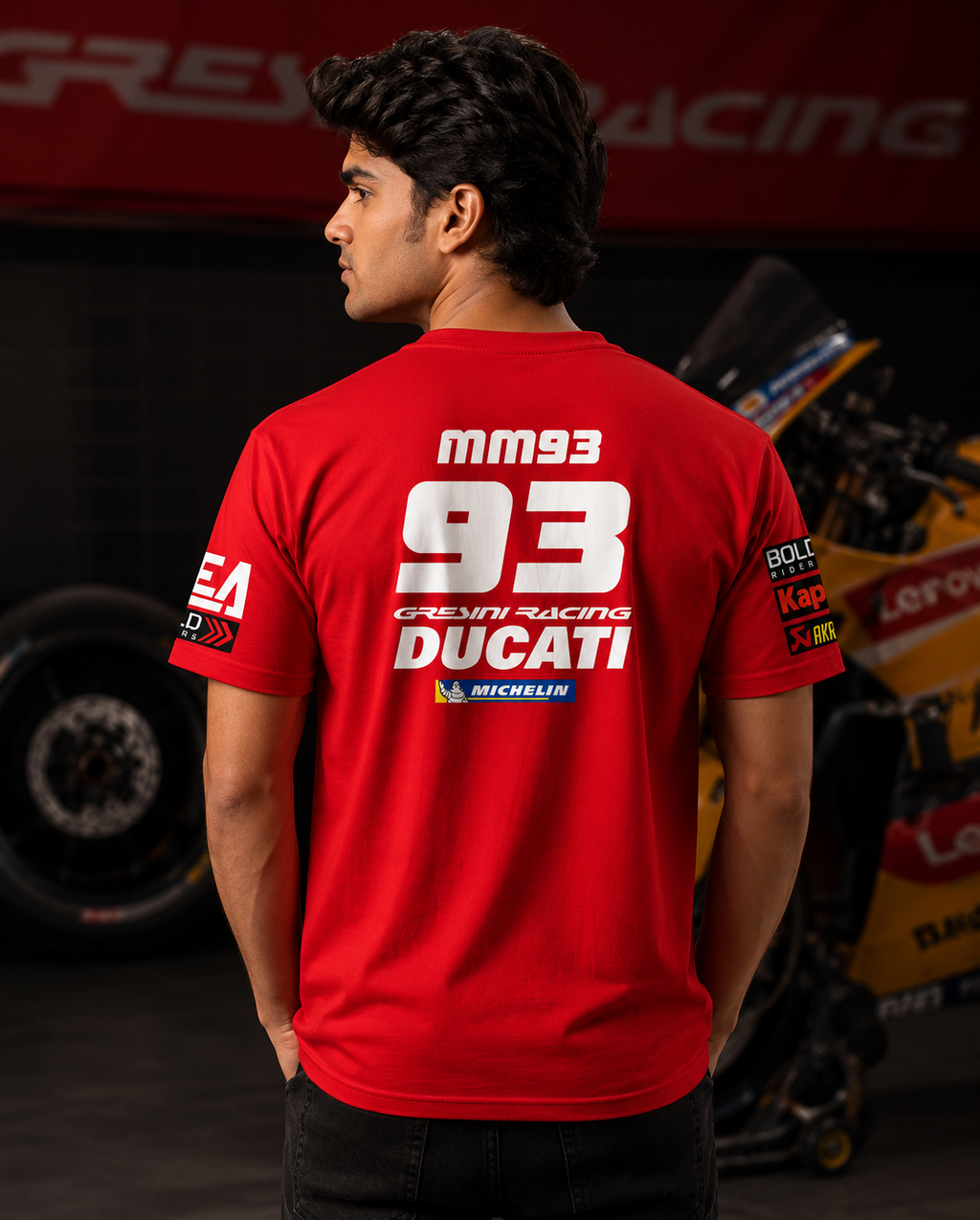 D Gresini Racing Inspired Red Cotton T-shirt