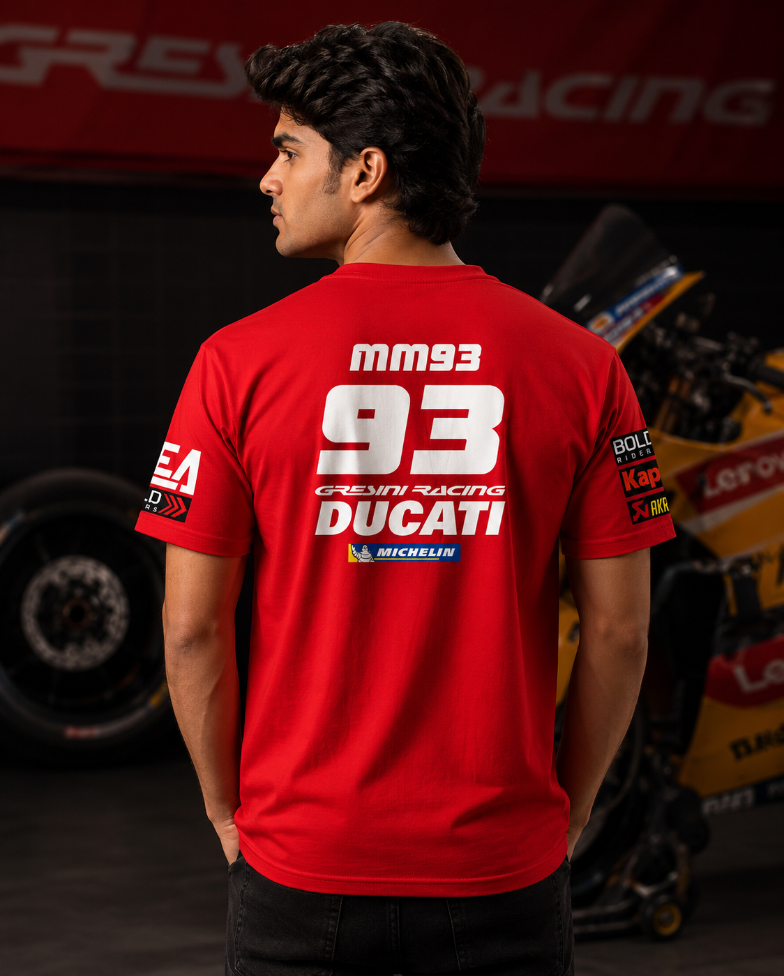D Gresini Racing Inspired Red Cotton T-shirt
