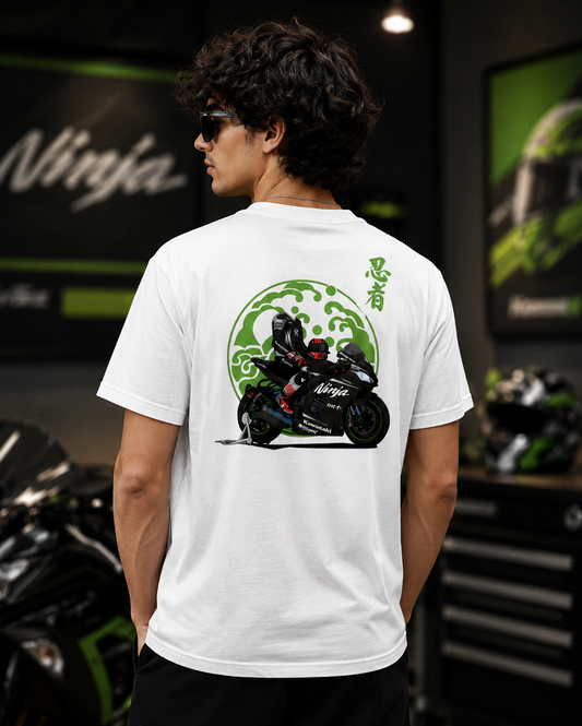 KRT Ninja ZX-10R Fan Art White Cotton T-Shirt
