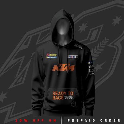 Jack MIller KTM Inspired  Black Drop Shoulder Hoodie
