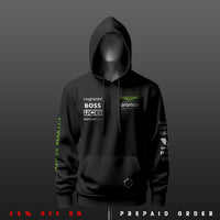 A Martin F1 racing team Inspired Black Drop Shoulder Hoodie