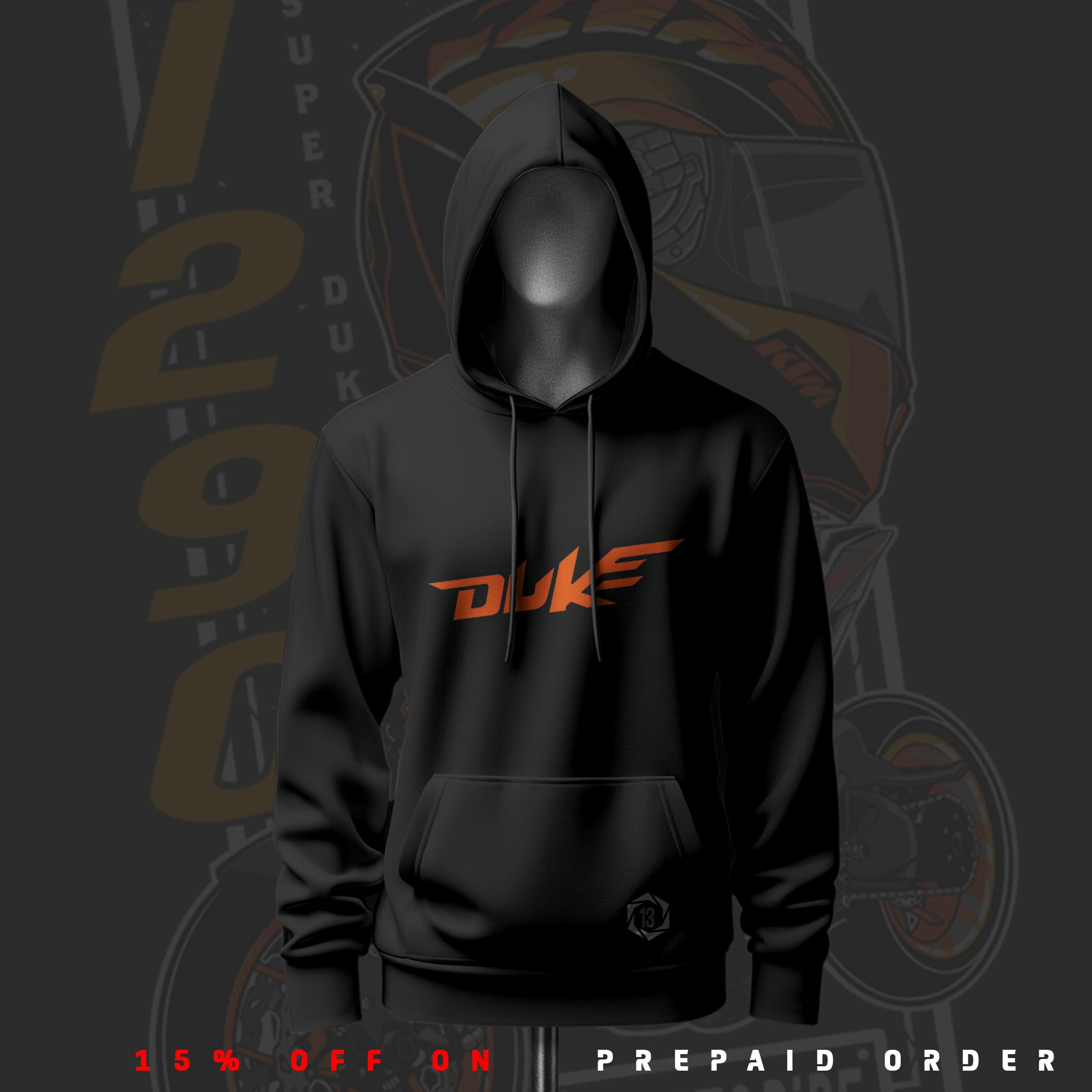 Born to Ride Inspired Art Black Drop Shoulder Hoodie