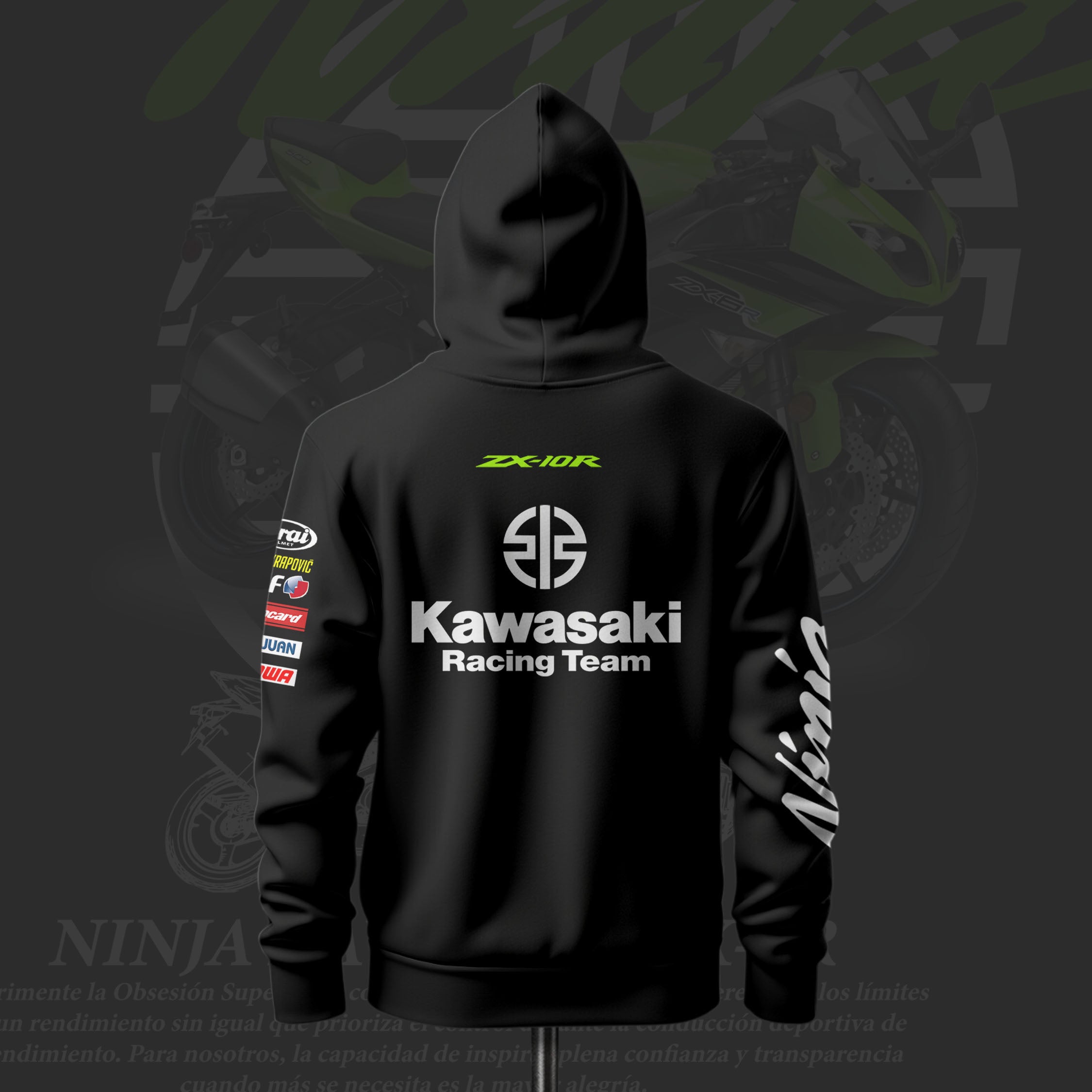 KRT Ninja ZX-10R Inspired Black Hoodie – 13 Store