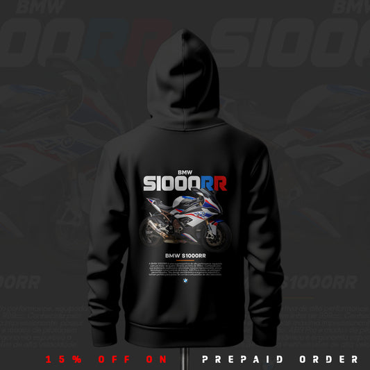 BMW S1000RR ART Inspired Black Drop Shoulder Hoodie