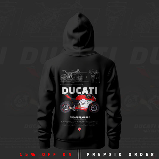 Ducati Panigale ART Inspired Black Drop Shoulder Hoodie